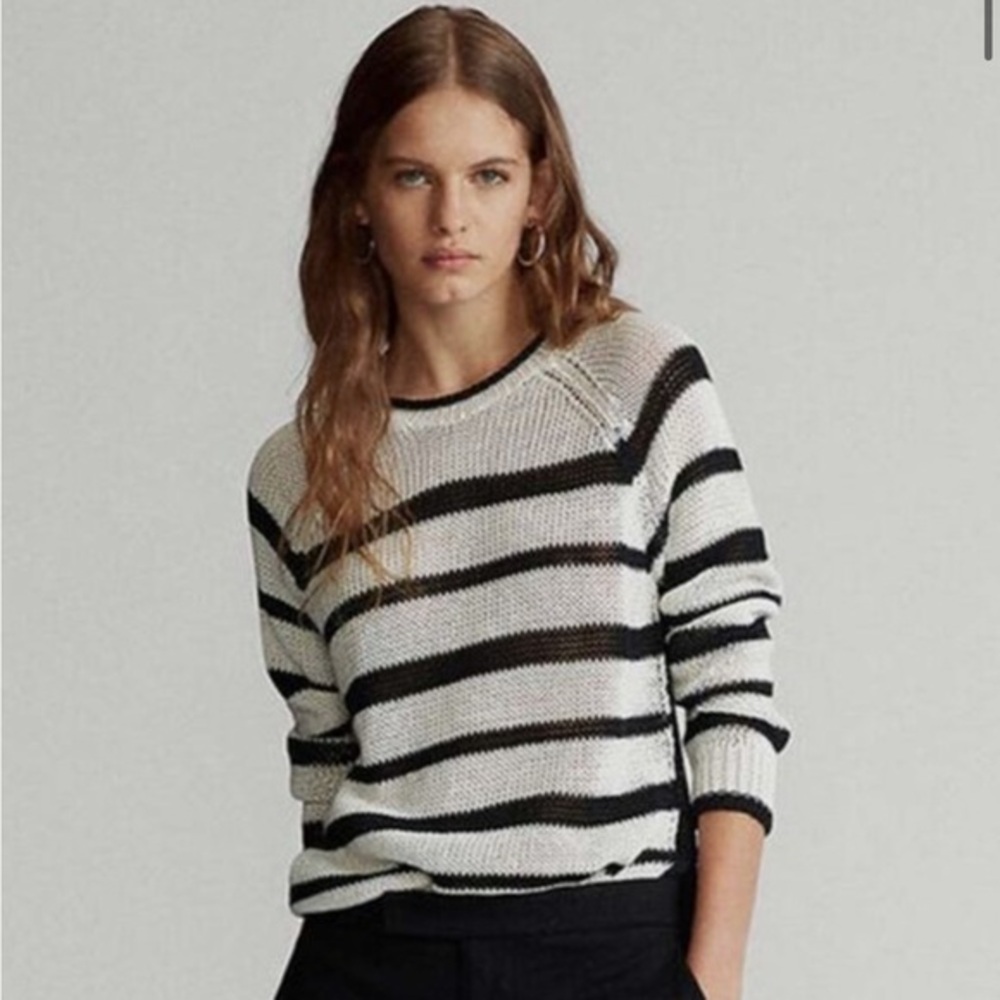 Polo Ralph Lauren Women's Crew Striped Knit Sweater